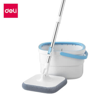 ชุดถังปั่นพร้อมไม้ม็อบ DELI VS1015-WH-01 สีฟ้า_0